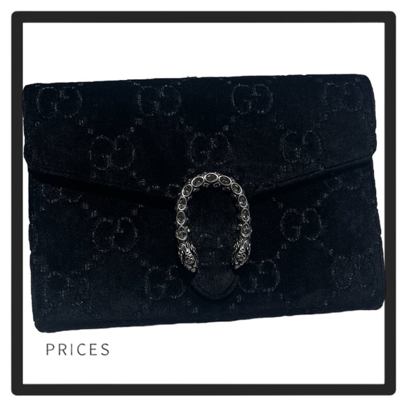 GUCCI Black GG | Velvet Mini Dionysus Wallet On Chain‎ - Picture 3 of 15